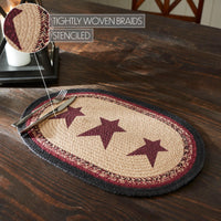 Connell Oval Placemat Stencil Stars 13x19 - The Fox Decor
