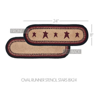 Thumbnail for Connell Oval Runner Stencil Stars 8x24 - The Fox Decor