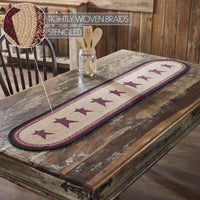 Connell Oval Runner Stencil Stars 12x60 - The Fox Decor