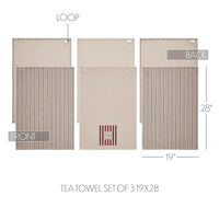 My Country Tea Towel Set of 3 19x28 - The Fox Decor