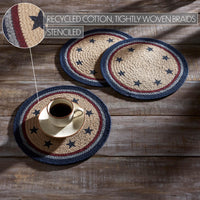 My Country Trivet Stencil Stars 12 inch Diameter Set of 3 - The Fox Decor
