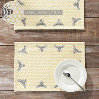 Buzzy Bees Placemat Set of 2 13x19 - The Fox Decor