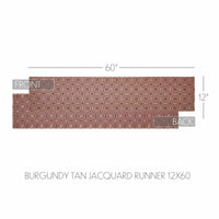 Thumbnail for Custom House Burgundy Tan Jacquard Runner 12x60 - The Fox Decor