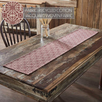 Thumbnail for Custom House Burgundy Tan Jacquard Runner 12x60 - The Fox Decor