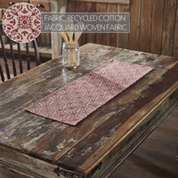 Thumbnail for Custom House Burgundy Tan Jacquard Runner 12x36 - The Fox Decor