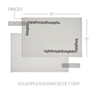 Thumbnail for Finders Keepers Eucalyptus Placemat Set of 2 13x19 - The Fox Decor