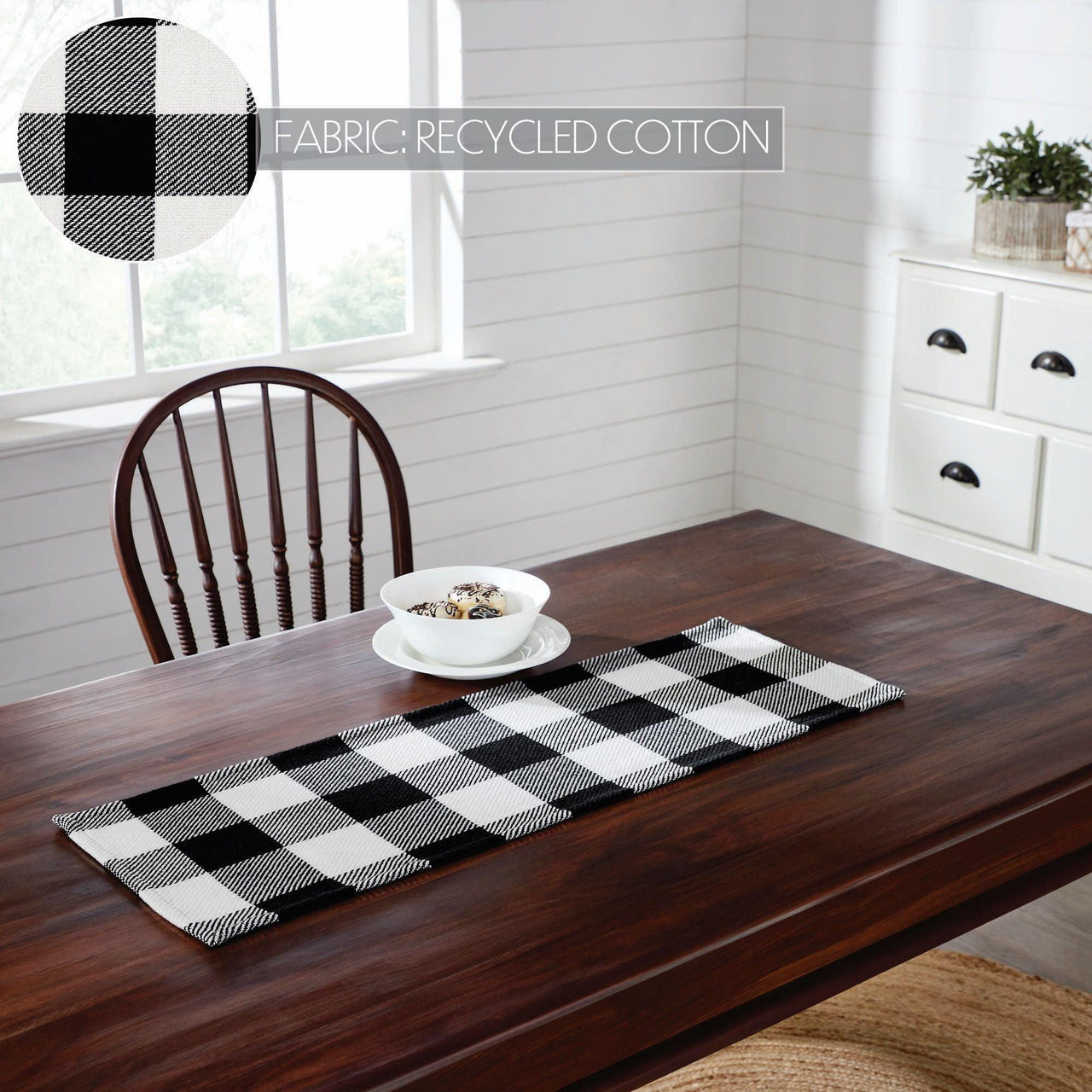 Annie Buffalo Check Black Runner 12x36 - The Fox Decor