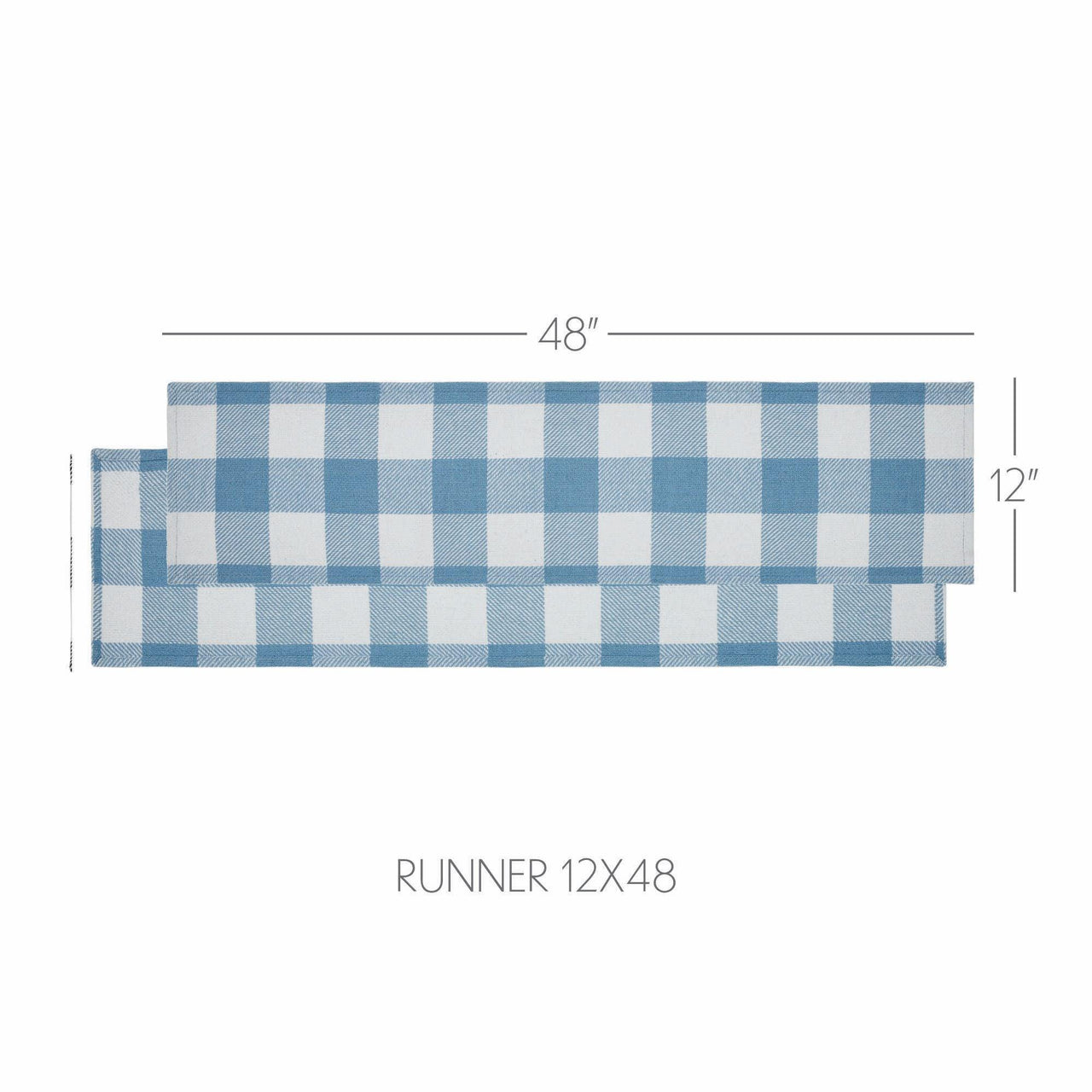 Annie Buffalo Check Blue Runner 12x48 - The Fox Decor