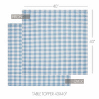 Thumbnail for Annie Buffalo Check Blue Table Topper 40x40 - The Fox Decor