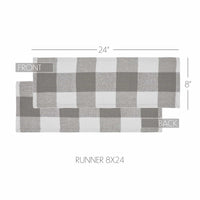 Annie Buffalo Check Grey Runner 8x24 - The Fox Decor