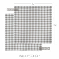 Annie Buffalo Check Grey Table Topper 40x40 - The Fox Decor