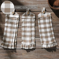 Annie Buffalo Check Portabella Button Loop Tea Towel Set of 3 - The Fox Decor
