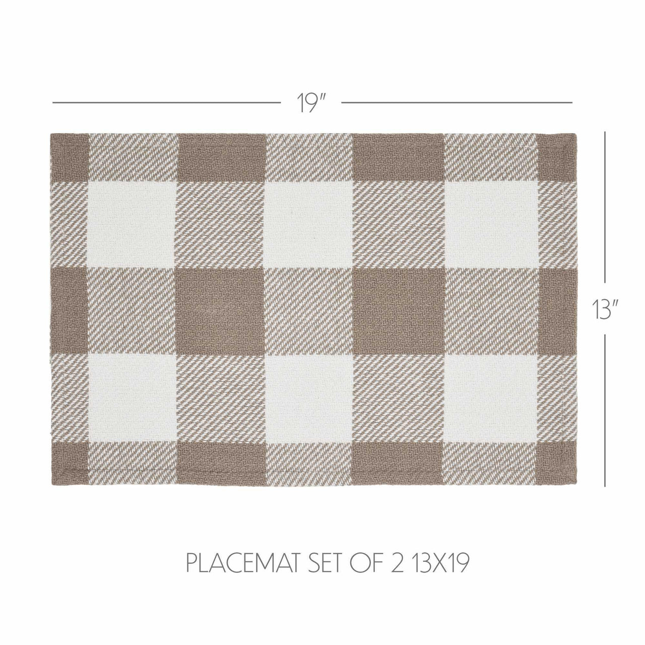 Annie Buffalo Check Portabella Placemat Set of 2 13x19 - The Fox Decor