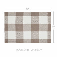 Thumbnail for Annie Buffalo Check Portabella Placemat Set of 2 13x19 - The Fox Decor