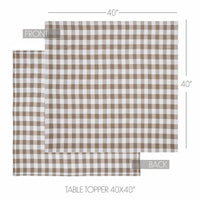Annie Buffalo Check Portabella Table Topper 40x40 - The Fox Decor