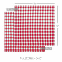 Thumbnail for Annie Buffalo Check Red Table Topper 40x40 - The Fox Decor