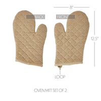 Thumbnail for Burlap Natural Oven Mitt Set of 2 - The Fox Decor