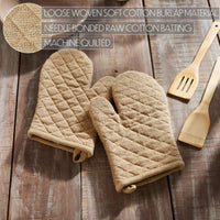 Thumbnail for Burlap Natural Oven Mitt Set of 2 - The Fox Decor