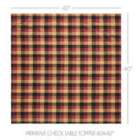 Thumbnail for Heritage Farms Primitive Check Table Topper 40x40 - The Fox Decor