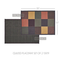 Thumbnail for Heritage Farms Quilted Placemat Set of 2 13x19 - The Fox Decor