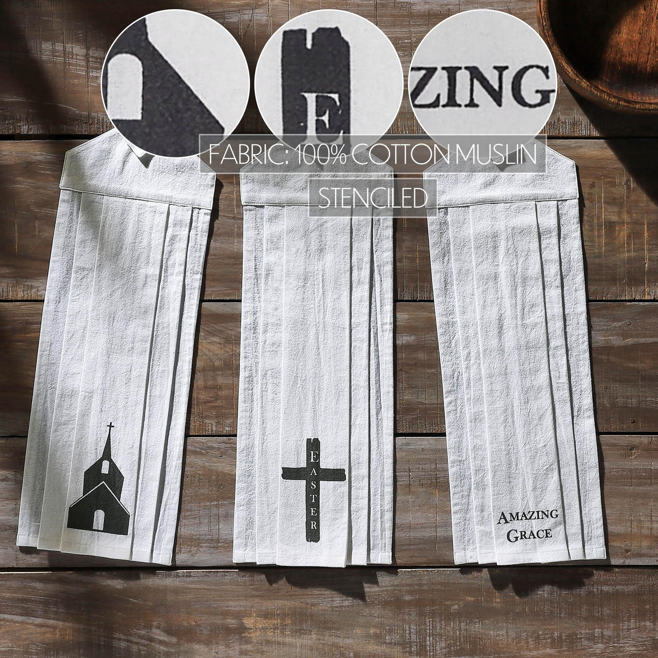 Risen Button Loop Tea Towel Set of 3 - The Fox Decor