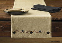 Burlap Star Table Runner 36