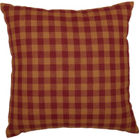 Thumbnail for Burgundy Check Fabric Pillow 16