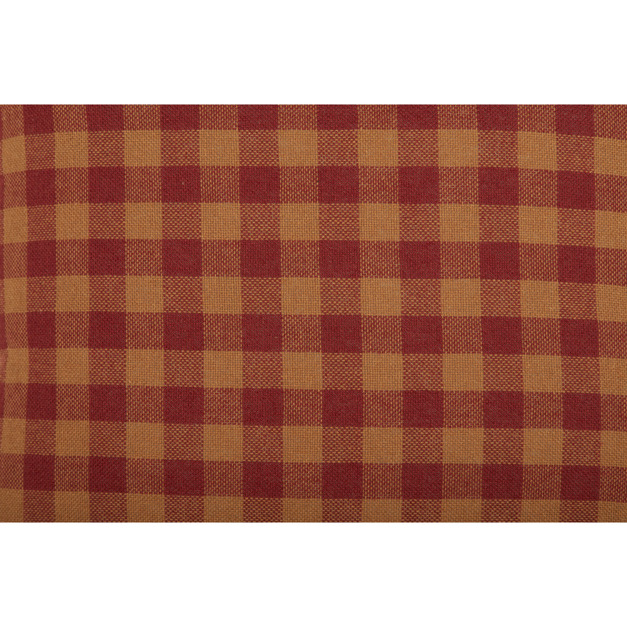 Burgundy Check Fabric Pillow 16"