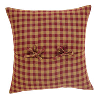 Thumbnail for Burgundy Check Fabric Pillow 16