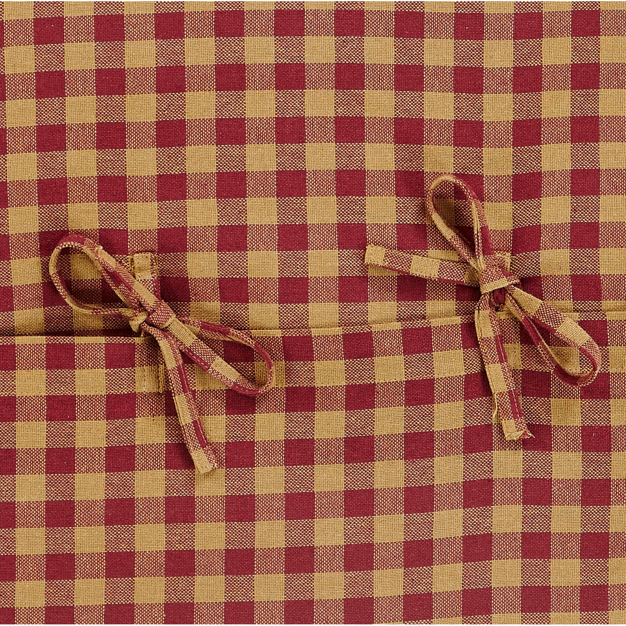 Burgundy Check Fabric Pillow 16" - The Fox Decor