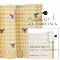 Buzzy Bees Ruffled Valance 18x60 - The Fox Decor