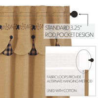 Pip Vinestar Scalloped Layered Swag Set of 2 36x36x16 - The Fox Decor