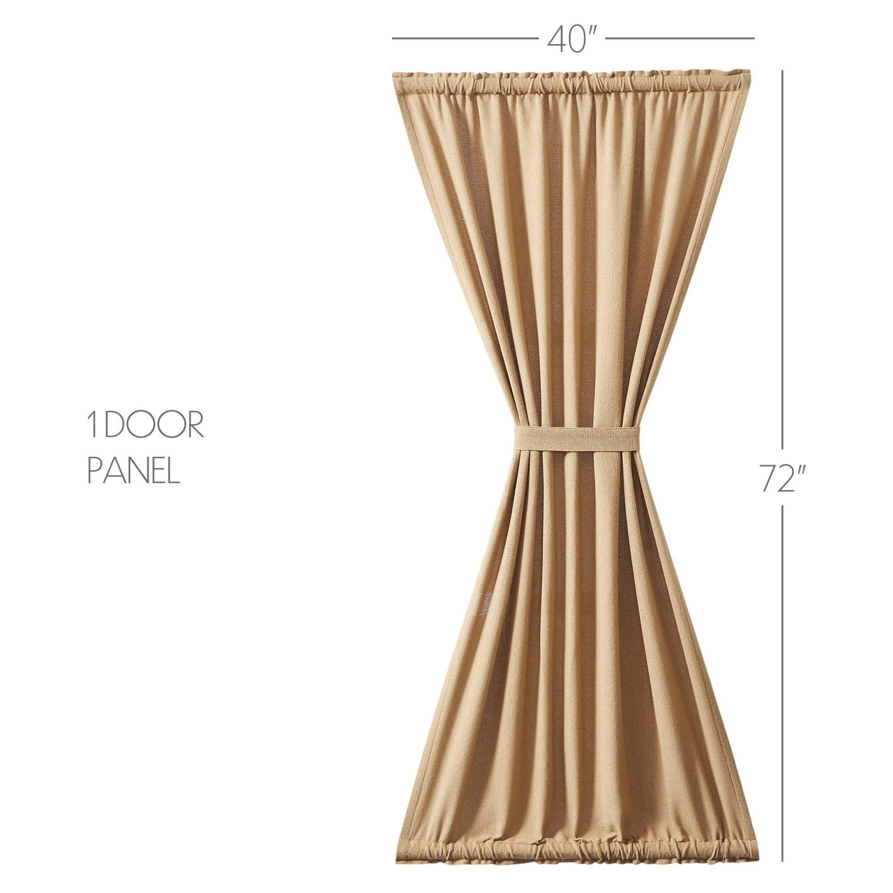 Burlap Natural Door Panel 72x40 - The Fox Decor