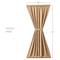 Burlap Natural Door Panel 72x40 - The Fox Decor