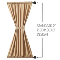 Burlap Natural Door Panel 72x40 - The Fox Decor