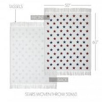 Celebration Stars Woven Throw 50x60 - VHC Brands