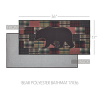 Wyatt Bear Polyester Bathmat 17x36 - The Fox Decor