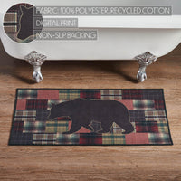 Wyatt Bear Polyester Bathmat 17x36 - The Fox Decor