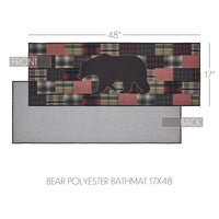 Wyatt Bear Polyester Bathmat 17x48 - The Fox Decor