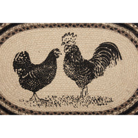 Thumbnail for Sawyer Mill Charcoal Poultry Jute Braided Placemat Set of 6
