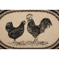 Thumbnail for Sawyer Mill Charcoal Poultry Jute Braided Placemat Set of 6 - The Fox Decor