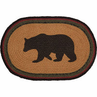 Wyatt Stenciled Bear Jute Braided Placemat Set of 6 - The Fox Decor