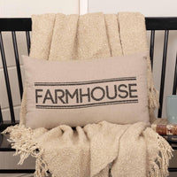 Thumbnail for Sawyer Mill Farmhouse Pillow Charcoal, Red & Blue - The Fox Decor