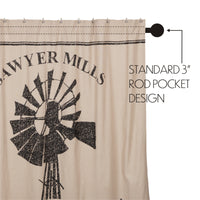 Thumbnail for Sawyer Mill Charcoal Windmill Shower Curtain 72