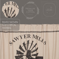 Thumbnail for Sawyer Mill Charcoal Windmill Shower Curtain 72