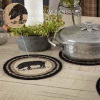 Thumbnail for Sawyer Mill Charcoal Pig Jute Trivet 8