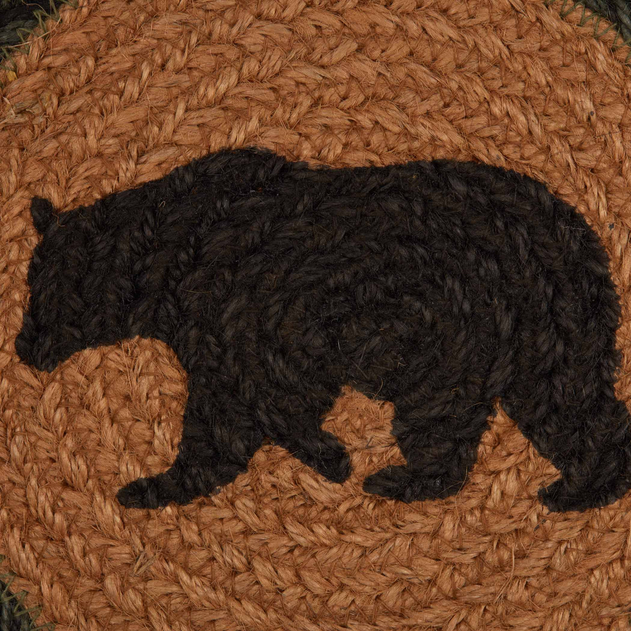 Wyatt Stenciled Bear Jute Trivet 8" VHC Brands