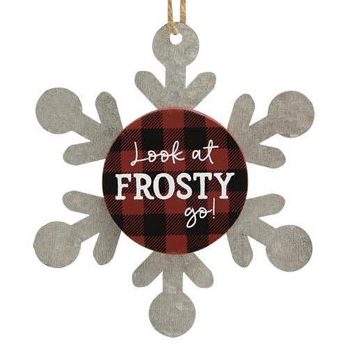 Look At Frosty Go Snowflake Ornament 3 asstd - The Fox Decor