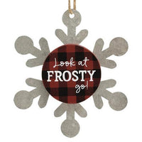 Look At Frosty Go Snowflake Ornament 3 asstd - The Fox Decor