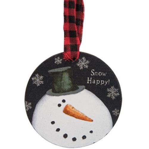 3 Set Happy Snowman Ornaments - The Fox Decor